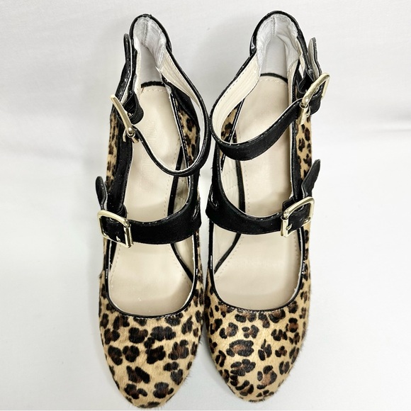 Colin Stuart Leopard Print Platform Heels Mary Jane Stiletto Pumps‎ Women’s 10 - Picture 4 of 11